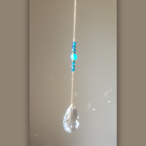 Intense – Goutte de cristal et perles bleues