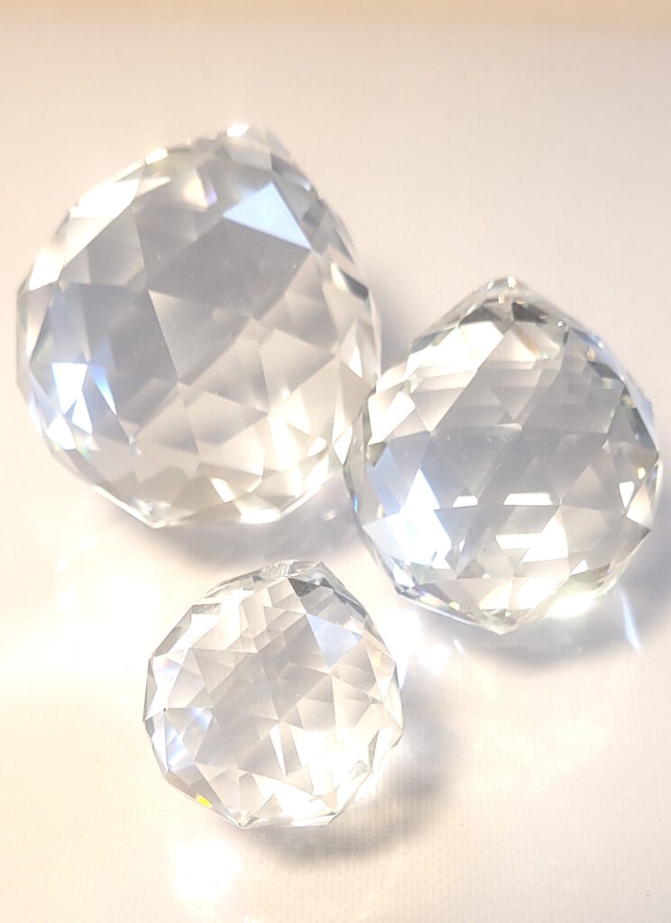 3 boules cristal qualité supérieur attrape-soleil